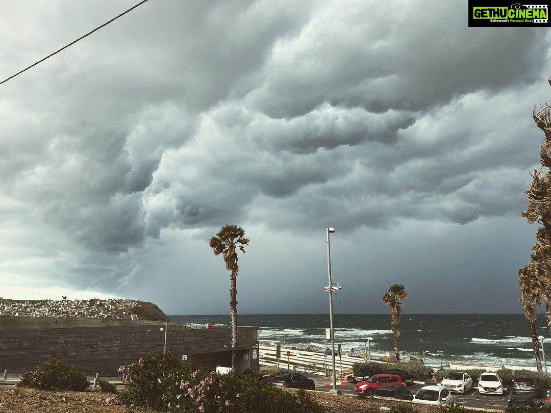 Kalki Koechlin Instagram - Storm coming in #yafo #israel