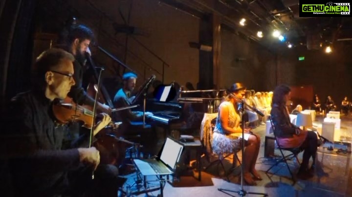 Kalki Koechlin Instagram - The closing song from Rehaan Engineer’s directorial vision of the play ‘Don Juan Comes back from the War’ by Odon Von Hovarth Arrangement by @guyhershberg ❤️❤️❤️ Vocals @mansimultani (plus a whole bunch of us echoing as a choir) Violin Robert Kres Bass @yohaanbass
