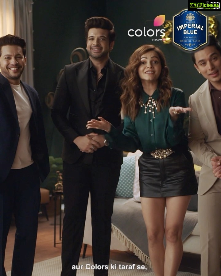 Karan Kundrra Instagram - As the countdown to 2023 begins, Seagram’s Imperial Blue Packaged Drinking Water, COLORS & we wish you a New Year that’s full of celebrations and unforgettable moments. Happy New Year 2023! @becausemenwillbemen @colorstv @nishantbhat85 @pratiksehajpal @rubinadilaik #becausemenwillbemen #seagram #imperialblue #Happynewyear# happynewyear2023 #newyearcelebration #colorstv #collaboration# #newyearwithimperialblue
