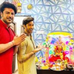 Karan Sharma Instagram - Bappa ese hi Kripa banaye rake @kapooraashish . May you achieve all your goals in life ! Ganpati Bappa Moriya 🥰🙏!