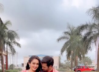 Karan Sharma Instagram - Baat to sach hai bhai sahab … Vivaan ki Reema ka Chehra chamkeela to hai 😬 ❤️ @tanyasharma27 #chamkeelachehra #karansharma #tanyasharma #badshah #sasuralsimarka2