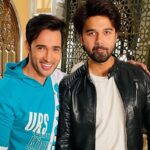 Karan Sharma Instagram - On set birthday celebration 🎉- Happy wala Birthday handsome boy - @avinashmukherjee_ - have a fantastic year ahead brother.. Keep growing- keep Shining 🤗🥰 ! #happybirthday #avinashmukherjee #karansharma #tanyasharma #sasuralsimarka2 #onset