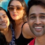 Karan Sharma Instagram - POV :- Life once you become influencer 😬.. Me :- on vacation also it feels like working 😂 … @avinashmukherjee_ @tanyasharma27 @radhikamuthukumar_official @akashrjagga @kreetika10 . Ps:- mane to apna phone hi pani main dal diya 😂😂 #reels #influencer #vacation #friendshipgoals #karansharma