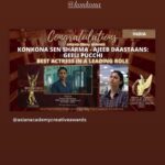 Konkona Sen Sharma Instagram - On the 3rd of December, my birthday, I got a wonderful gift from the universe. A best actress award from the @asianacademycreativeawards for Geeli Puchi (Ajeeb Daastaans)! So grateful to be able to inhabit the many worlds of Bharati Mondol. Many thanks to all that made this happen! @neeraj.ghaywan @aditiraohydari @sumit.saxena.35912 @SiddharthDiwan @rohitrchaturvedi @kazvindangor @jyotinisha @jrmellocastro @melanie_dsouza_makeup @zoparvin @baidnitin @alokanandadasgupta @vidushak @karanjohar @somenmishra @netflix_in @srishtibehlarya @dharmaticent @bling_entertainment @urvashizala For the event: Styling: @damini_styles Saree: @raw_mango Jewellery: @amrapalijewels Makeup: @melanie_dsouza_makeup Hair: @nimishashah210 Shot by: @avani.rai @methodindia