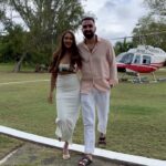 Krissann Barretto Instagram - Taking our love to new heights with a helicopter ride #coupletravelgoals ✈️❤️ Have you watched our show yet?! ♥️ With Love from Mauritius On @travelxptv #reelsinstagram #reelsindia #reelsvideo #travel #couple #couplegoals❤ #couplegoals #travelgram #mauritius #travelphotography #natesan #krissnat #nk #kb #krissannbarretto #krissann