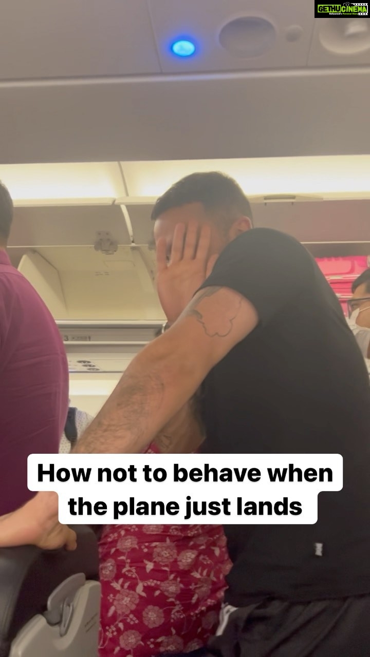 Krissann Barretto Instagram - He’s going to kick my ass for this but I’ll still do it coz he lives in another country 🤣🤣🤣♥️ He got up to get my bag and I’ve made him a meme 🤣🤣🤣🤣♥️ Dead 🤣🤣🤣🤣 I really love you DDB ☺️🤣♥️ @nkaramchandani ☺️🤣♥️ #ddb #dd #reels #reelsvideo #reelsinstagram #reelsindia #reelsviral #reel #flight #plane #prank #meme #memes #boyfriend #gnakillme #lovehim #socute #baby #adorable #cutie #love #happy #prankwars