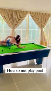 Krissann Barretto Instagram - And you guys thought I was good at everything 🤣🤣🙈♥️

Location @fratelliwines 
Top @burger.bae ♥️

#reels #reel #reelsinstagram #reelsvideo #reelkarofeelkaro #reelsindia #pool #hilarious #girl #trendingreels #viral #instagram #ınstagood #funny #funnyvideos #love #happy