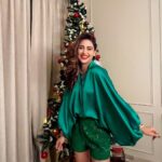 Krystle D'Souza Instagram - Just me and my tree 🎄💚✨ . . Outfit - @gunusahni Styled by - @dinky_nirh