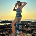 Krystle D'Souza Instagram - If you need to reach me call me on my shell 🐚 . . . #goa #newyear #ocean #sunset #23 Goa