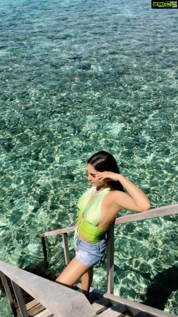 Krystle D'Souza Instagram - Feels like heaven on earth 💚 . . . . @makeplansholidays @FuraveriResort #Furaveri #Furaverimemories #ManyMemories #makeplansholidays #maldives #ocean #watervilla #nofilter #travel #island #holiday #reel #nolove #reels Furaveri Maldives