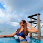 Krystle D'Souza Instagram - The ocean makes you feel small, but not in a bad way. Small because you realize you’re part of something bigger 🌍 @makeplansholidays @FuraveriResort #Furaveri #Furaverimemories #ManyMemories #makeplansholidays Swimsuit- @angelcroshet_swimwear 💙 Furaveri Maldives