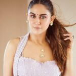 Krystle D'Souza Instagram - Lavender Girl With Indigo Eyes 💜 . . . Outfit- @labelpritikavora Jewellry- @beenarahejafinejewellery @thewisedesign Clicked by @harsh__mevada