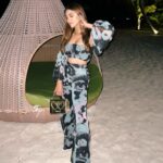 Krystle D'Souza Instagram - 🖤Nights Like These …. @makeplansholidays @FuraveriResort #Furaveri #Furaverimemories #ManyMemories #makeplansholidays Outfit - @wabisabistyl Furaveri Maldives