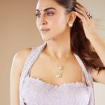 Krystle D'Souza Instagram - Lavender Girl With Indigo Eyes 💜 . . . Outfit- @labelpritikavora Jewellry- @beenarahejafinejewellery @thewisedesign Clicked by @harsh__mevada