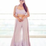 Krystle D'Souza Instagram - Lavender Girl With Indigo Eyes 💜 . . . Outfit- @labelpritikavora Jewellry- @beenarahejafinejewellery @thewisedesign Clicked by @harsh__mevada