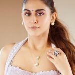 Krystle D'Souza Instagram - Lavender Girl With Indigo Eyes 💜 . . . Outfit- @labelpritikavora Jewellry- @beenarahejafinejewellery @thewisedesign Clicked by @harsh__mevada