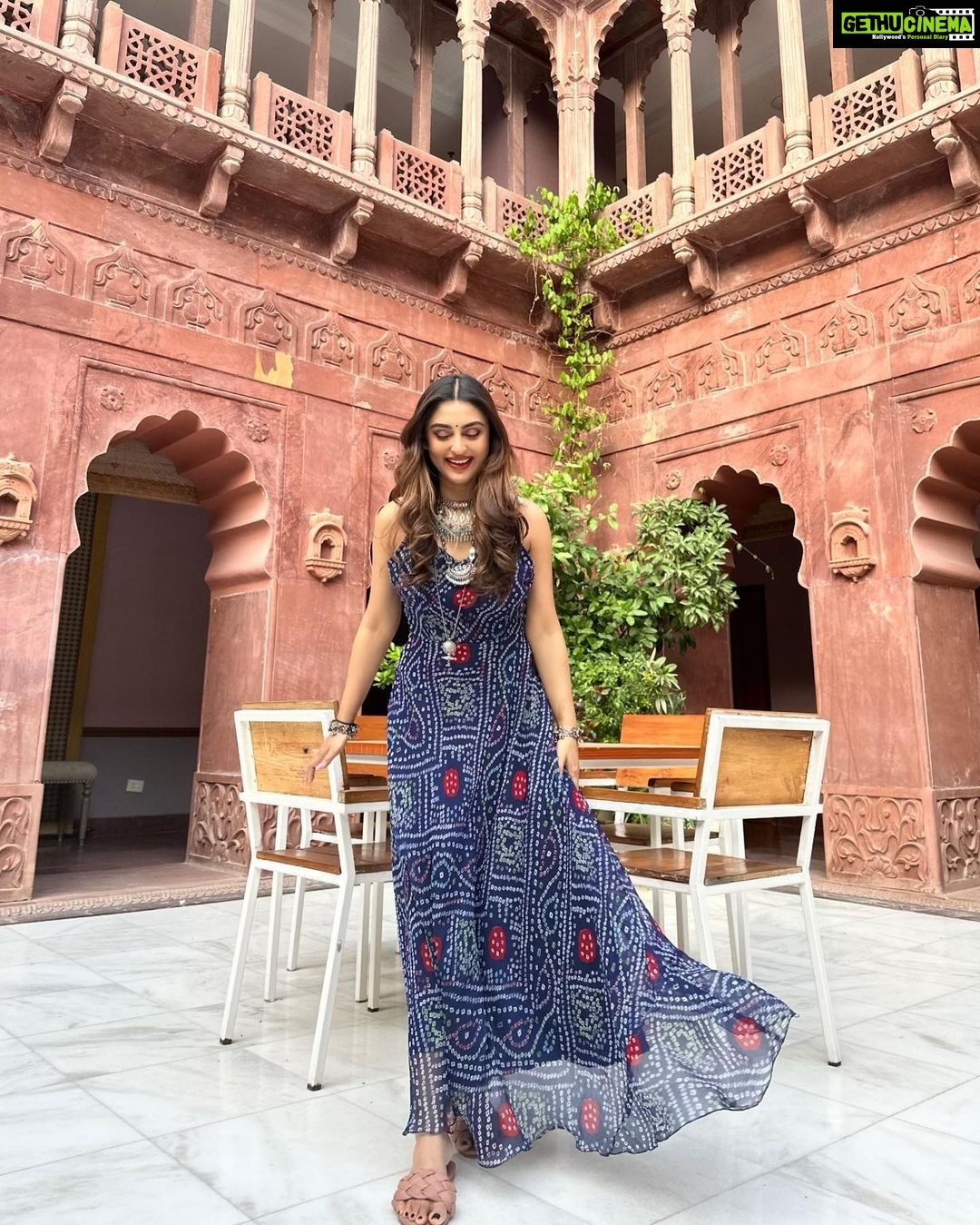 Krystle D'Souza Instagram - Life itself is a fairytale ✨ . . . 📍 @narendra.bhawan.bikaner 👗 @threadnbutton Narender Bhavan, Bikaner