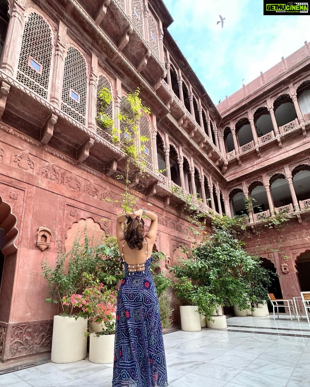 Krystle D'Souza Instagram - Life itself is a fairytale ✨ . . . 📍 @narendra.bhawan.bikaner 👗 @threadnbutton Narender Bhavan, Bikaner