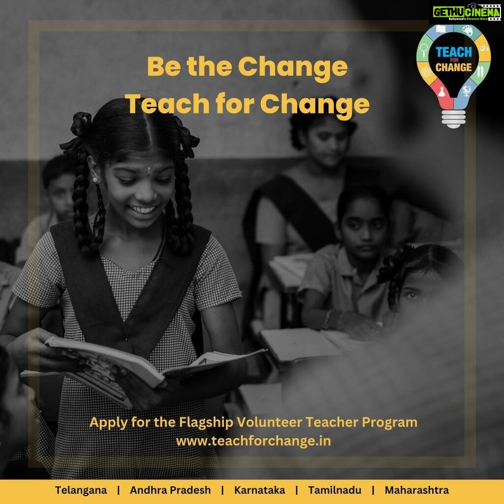 Lakshmi Manchu Instagram - "Teach for change - because every voice deserves to be heard! Join us as we empower our community through education and inspire a brighter future. Come volunteer and share your passion for teaching any subject close to your heart. Together, let's make a difference and ignite the love of learning!" People from Andhra Pradesh, Telangana, Karnataka, Tamil Nadu and Maharashtra can volunteer #VolunteerForACause #EducationForAll #teachforchange #volunteer #volunteers #teacher #teachforindia #volunteering #teaching #teacherlife #ngo #foracause #teachforall