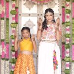 Lakshmi Manchu Instagram - Mehendi shenanigans with my one and only! Outfit @shraddharambhia_official Makeup Artist @vibhu_makeupartist Jewellery @sheetalzaveribyvithaldas Hair Stylist @manasamakeup Stylist @6shweta Nivi’s Outfit @samtaandshrutistudio #MehendiFunction #MWedsM