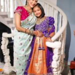 Lakshmi Manchu Instagram - My mini-me is my favorite accessory 💎🥰 Jewellery (Both: Nivi & Mine) @khannajewellerskj MUA @vibhu_makeupartist Hair Stylist @manasamakeup #WeddingFashion #MotherDaughterDuo #MWedsM