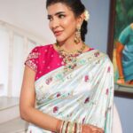Lakshmi Manchu Instagram - A celebration that I can’t get over🥰 Jewellery @khannajewellerskj MUA @vibhu_makeupartist Hair Stylist @manasamakeup #WeddingFashion #SareeLove #MWedsM #Pellikoduku