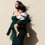 Lisa Haydon Instagram - It’s taken three pregnancies to figure out how to dress my bump. And I still find it quite a struggle sometimes. Some might say I don’t wear much when I’m pregnant and that is also true. I have subscribed to “if nothing fits don’t wear it”, in the past. However, after 4 consecutive years of shape shifting and, this most likely to be my last pregnancy, I thought to talk about what’s worked for me. This is a dress I wear for most of our evening going out type of occasions. It’s super stretchy and one of the few things I bought this pregnancy. I’ve mainly worn stuff that will work with and without a bump to ensure everything is usable long term. Leo just won’t let me put him down these days and most every shoot done at home becomes a family affair 😝... life doesn’t stop for the gram. Tap for tags.