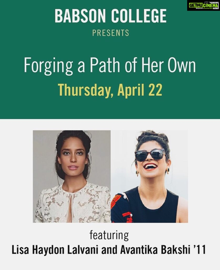 Lisa Haydon Instagram - Excited for this chat with @avantikabakshi re forging our own paths and the spirit of entrepreneurship. Catch us at the @babsonconnect virtual event this Thursday 22nd of April. My husband credits this amazing university with shaping him into the entrepreneur and innovator he is today. We often encourage our boys that they can be and do anything they want when they grow up. And while that is true, they are STILL going to Babson😅. Of course they will have to work for it 🤓😎. Till then I’ll be doing my part 😉☺️. Link in bio to register!