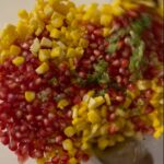 Lisa Haydon Instagram – My take on La Petite Maison’s corn and pomegranate salad. So easy, and cleaned up quick. It all happens in the kitchen… can you hear ?? 

You’ll need: 
•3 cobbs of steamed corn peeled and remove silk 
•1 pomegranate 
• Extra Virgin Olive Oil. About 4 tablespoons. 
•2 tablespoons chopped spring onion 
• half a lemon
•1 tablespoon of white vinegar (I added this later as I felt it needed it) 
• salt and black pepper to taste 

Mix it. Eat it 👅