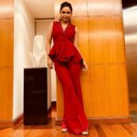 Madhurima Tuli Instagram - About last night for the Italian Embassy meet & greet..❤️ Styled by @shailjaanand Outfit by @house_of_rozee_ Jewellery @chaotiqbyarti MUA - @raj_mukadam Delhi, India