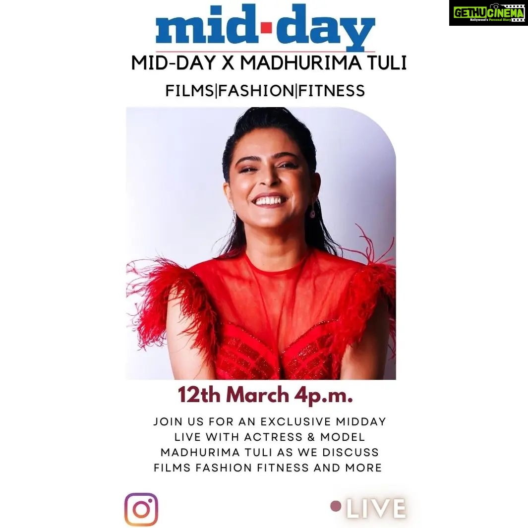 Madhurima Tuli Instagram - #MiddayLive with @madhurimatuli We're excited to invite you for an exclusive Midday Live with the gorgeous Madhurima Tuli. Join us as we talk Films, Fashion and Fitness! #Exclusive #MiddayIndia #MadhurimaTuli