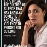 Mahira Khan Instagram - The more we speak out against domestic and sexual violence, the more power we take from our abusers. Today, I #JoinTheChorus to say #NOMORE to domestic and sexual violence. Learn more about the powerful new campaign from @NOMOREorg, @Commonwealth_sec and @GentleForces_ at commonwealthsaysnomore.org/jointhechorus. #CommonwealthSaysNOMORE ❤︎