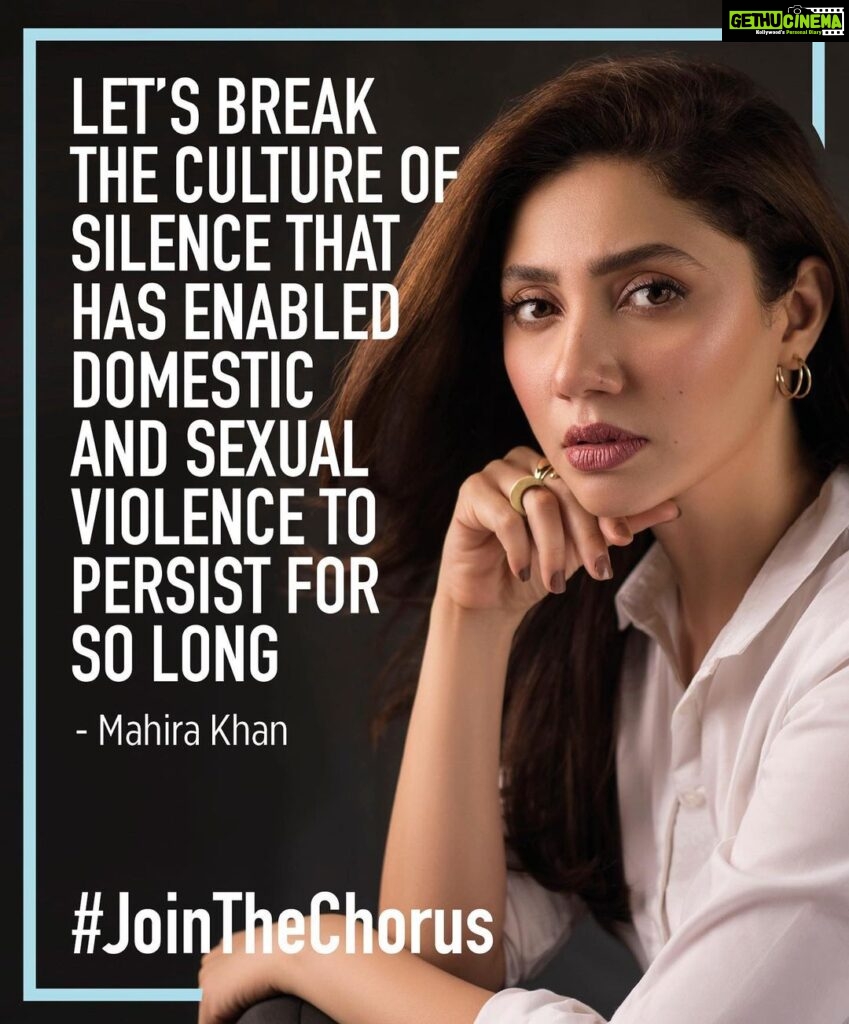 Mahira Khan Instagram - The more we speak out against domestic and sexual violence, the more power we take from our abusers. Today, I #JoinTheChorus to say #NOMORE to domestic and sexual violence. Learn more about the powerful new campaign from @NOMOREorg, @Commonwealth_sec and @GentleForces_ at commonwealthsaysnomore.org/jointhechorus. #CommonwealthSaysNOMORE ❤︎