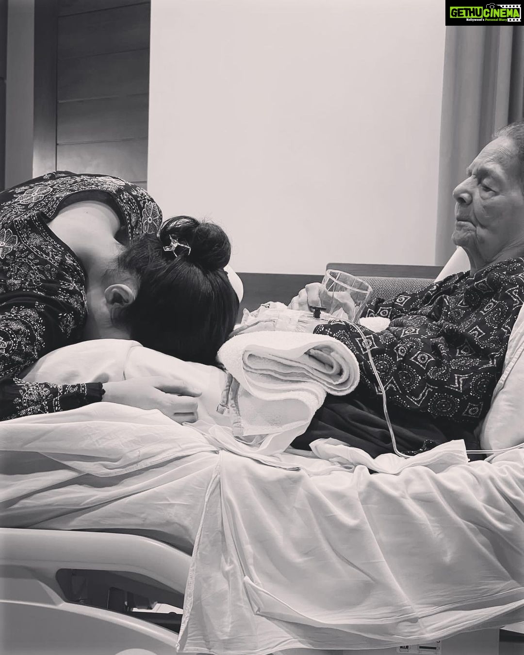 Mahira Khan Instagram - My dearest my most beautiful my nani.. Razia Khannum.. Left us Thursday afternoon for her eternal resting place. It’s been a rough month.. sometimes very painful but most times beautiful. She was a force of nature. A little girl who lost her mother when she was just 5.. she lived and breathed to have what she felt was the biggest possession one can have— family. And family she made. She was a great story teller, graceful sari wearer, fiercely independent, a woman with great pride, a health freak, a great listener, a doting mother, an expressive human being.. anybody who met her felt special around her… and most of all she was a great believer of love. My nana passed away 32 years ago and her favorite story to tell was always related to him. There wasn’t a man who compared. She would tell me that God took away her boo-boo ( called her mother that) and gave her my Nana. Even though she suffered from dementia and would mix up names and stories - there was one she recounted clearly - how she got married to my nana. Their love is one for the books. As she transitioned… I kept imagining her mother and the love of her life holding her hand and taking her with them. I used to pray that she goes the way she lived. With dignity. She was surrounded by all her children, grand children and great grand child. She had her sips of tea ( which she loved piping hot, not in a mug in a tea cup).. she waited for her son to arrive, she was in a lot of pain and even in that she had a sense of humour, she gave all of us a chance to take care of her. And after taking care of everything..after making sure her entire kumba was in one home, together hugging each other, wiping each other’s tears..she took her last breadth and went to her maker. I am blessed to have had this time with her. We all are. To have looked after her. It is an honor to be her grand daughter and I hope to honor her life by living the way she lived - with dignity and courage. While you read this, please make a prayer for my Nani. 🕊♥️ إِنَّا لِلَّٰهِ وَإِنَّا إِلَيْهِ رَاجِعُونَ, "Verily we belong to Allah and verily to Him do we return."