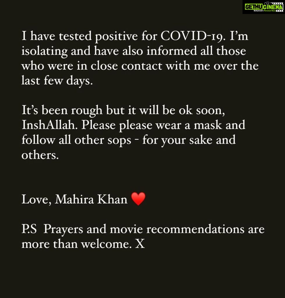 Mahira Khan Instagram - 🌹♥️