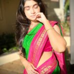 Manasa Radhakrishnan Instagram - Some #sareevibes for #vijayadashami 😃🤪