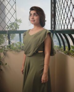 Manasa Radhakrishnan Instagram - Snapped by @yadu_krishnna 
Wearing the lovely dress by @wamikaattirelabel