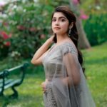 Manasa Radhakrishnan Instagram - @me.radhakrishnan Wearing Designer hand worked net saree with heavy stone border in lava grey shade by @swayamvarasilksindia . Inframe - @me.radhakrishnan Costume - @swayamvarasilksindia Location - @the_travancore_heritage Photography - @abi_fine_shooters MUA - @vijilsmakeover Styling - @leirakuncysiby Jwellery - @planetjewel Thanks to @blooston.hospitality . #swayamvarasilks #manasa #manasaradhakrishnan #vishuvibes #happyvishu #malayalistyle #actress #keralasaree #netsaree #handworked