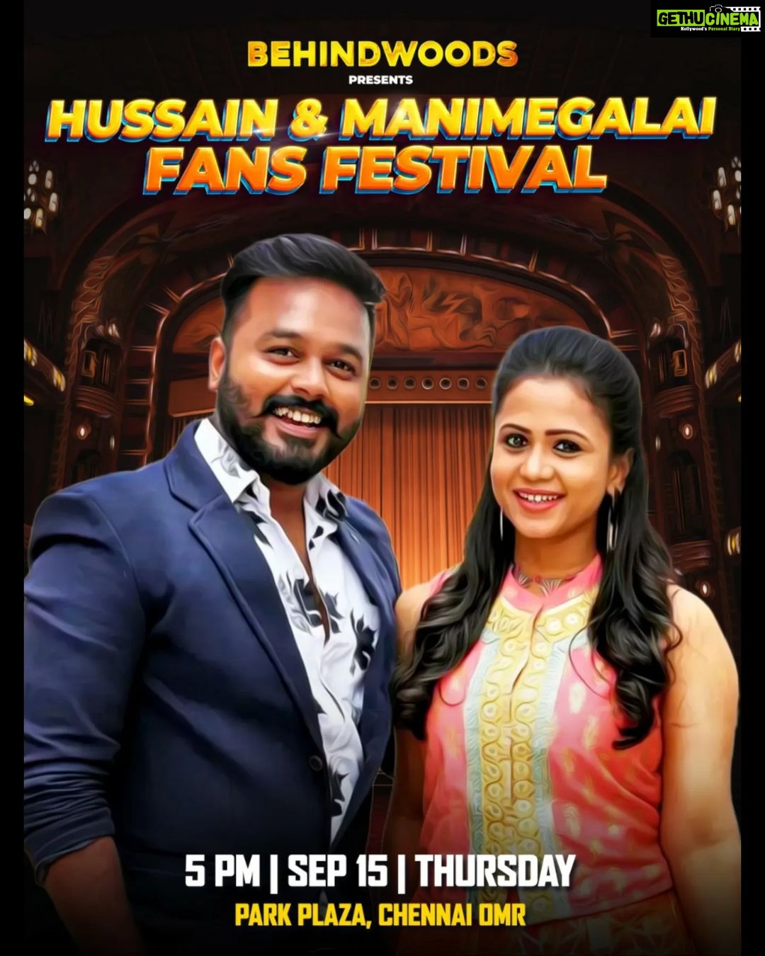 Manimegalai Instagram - Manimegalai & Hussain Fans Meet❤️ 5 pm, Sep 15th, Thursday, Park Plaza, Chennai OMR. Entry Free!😍 Call or Whatsapp to +91 90030 19000 to enroll your passes. Entry Restricted without valid pass. #Manimegalai #Hussain #ManimegalaiHussain #HussainManimegalai