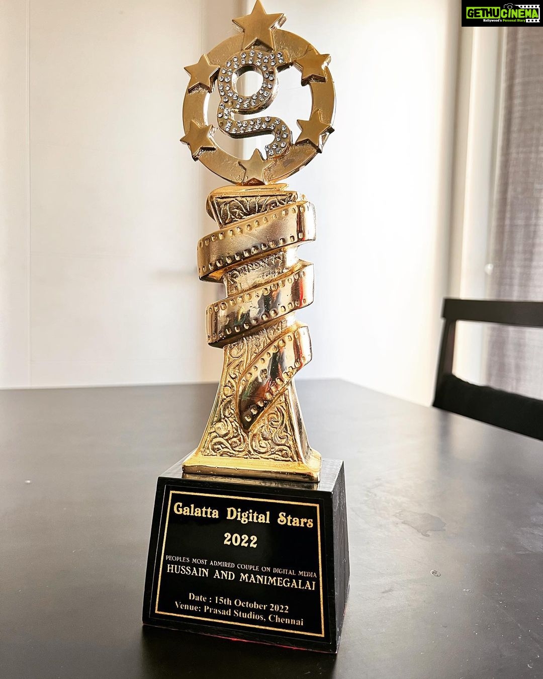 Manimegalai Instagram - Yet Another One For “Hussain Manimegalai” Youtube Channel 💛🎉 Won through Public Voting 😎 Yu made it Posibble 😊Thanks for ur constant Support Chottiiiii’s 😘😘😘 Both Of us Will Continue to work hard to Entertain you all 💛 #HussainManimegalai #Youtube