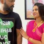 Manimegalai Instagram - Romantic Wife 🫶 Vs Kalnejakaara Husband 🤦 #reelsinstagram #funnyvideos #HussainManimegalai #comedy
