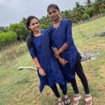Manimegalai Instagram - Twinning 👩‍❤️‍👩 With Priya 💛 Village Times 😍 No filter Pic 😎 Check New Vlog link on BIO & Stories 💛😎