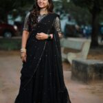 Manimegalai Instagram – Black 🖤 
Clicked before getting in to Anchor Mode at Behindwoods Gold Icons 🎤

Outfit : @akira_the_couture__ 
PC : @pugazhhhh 📸 
Jewellery: @new_ideas_fashions 
MUA : @nirmala_makeupartistry