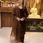 Manjula Paritala Instagram - #all abt Sankranthi #sankrantispecial #sankranthisambaralu #ethnicwear #velvetdress #maggamwork #velvetdress @wardrobe.talks