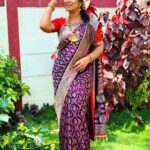 Manjula Paritala Instagram – #purplelove ♥️

#saree @sareesbyrenubindu 
#blouse @shilpareddy_couture