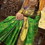 Manjula Paritala Instagram - #all abt Ugadhi #kanchisilk saree @pattusareeswholesale #jewelry @emmadi_silver_jewellery