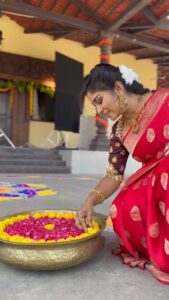 Manjula Paritala Instagram - #elegance of saree is the only beauty that never fades 💕 #satin Banaras saree @houseof.raadhya_sarees