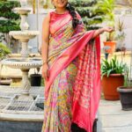 Manjula Paritala Instagram - #A smile is a Curve that sets everything straight 😊🥰 #saree @mayi_label