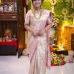 Manjula Paritala Instagram – #all abt Pooja at home #full video in our yt channel #manjulanirupam #linkinbio👆 
#kanchipattu saree @weaving_thread