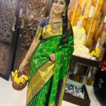 Manjula Paritala Instagram - #all abt Ugadhi #watch our yt for celebrations #link in bio #manjulanirupam #kanchisilksaree @pattusareeswholesale